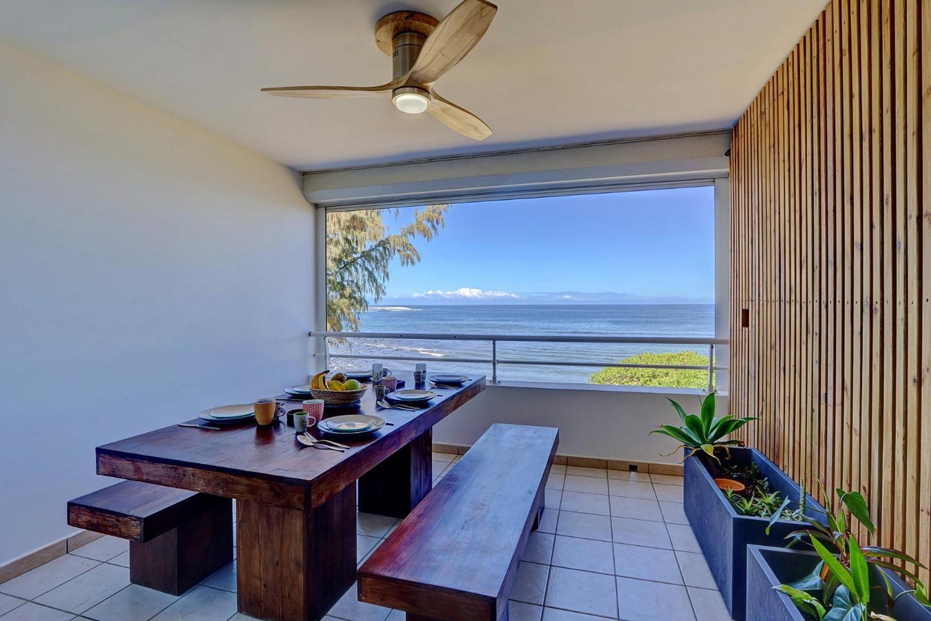 Plein La Vue - T4 Saint Leu 1Ere Ligne Pieds Dans L'Eau Apartment ภายนอก รูปภาพ