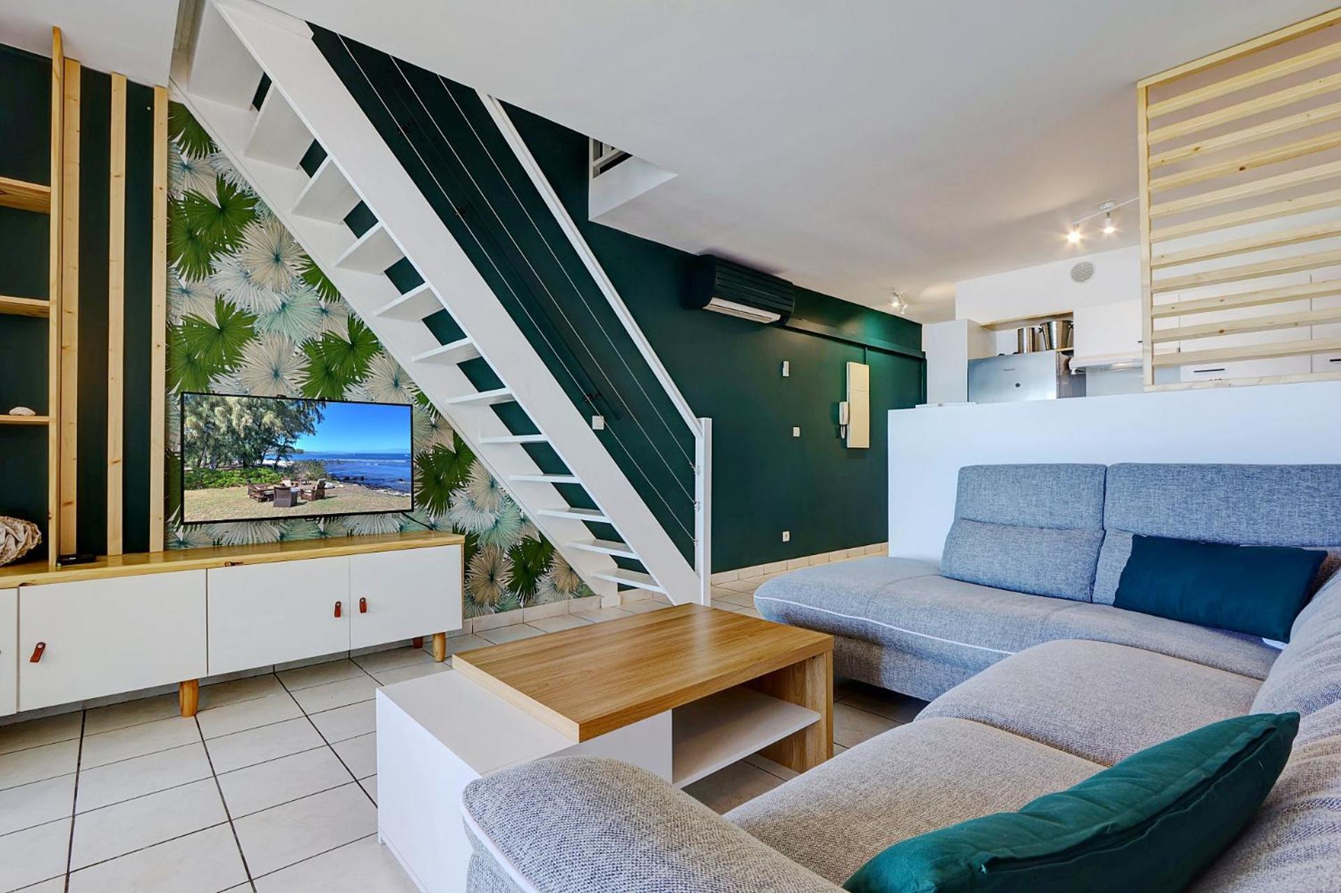Plein La Vue - T4 Saint Leu 1Ere Ligne Pieds Dans L'Eau Apartment ภายนอก รูปภาพ